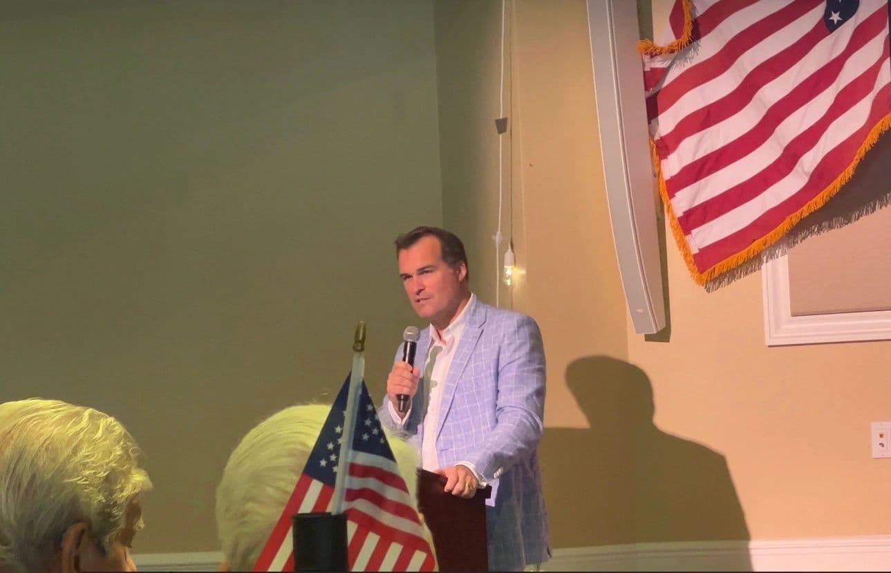 Alexander speaking at a campaign event