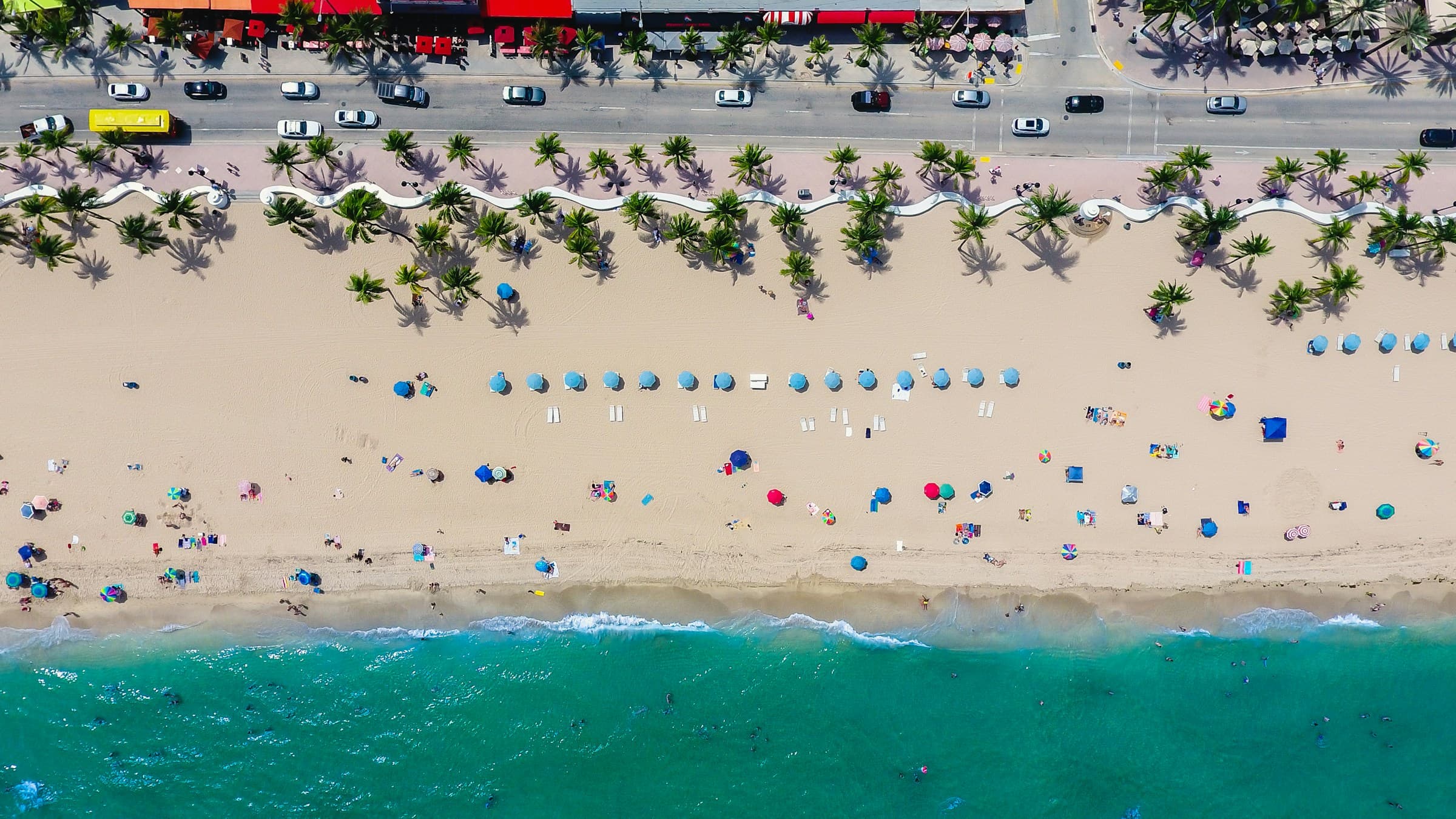 Aerial view of Florida's Atlantic coastline